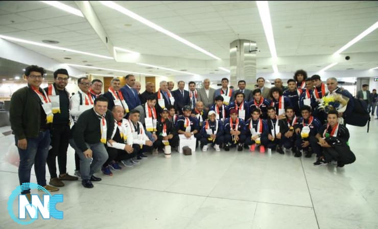استقبال كبير لوفد المنتخب الأولمبي في مطار بغداد الدولي