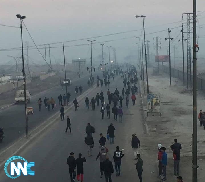 متظاهرون يغلقون مداخل ومخارج الزعفرانية ببغداد “صور”