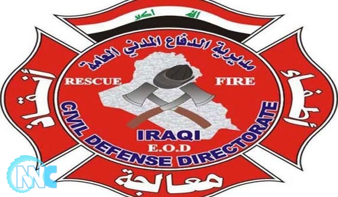 اخماد حريق اندلع في مخازن شارع فلسطين وسط بغداد