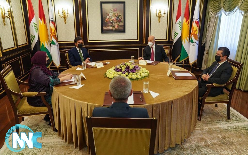 رئيس الجمهورية يجتمع مع رئاسات إقليم كردستان الثلاث