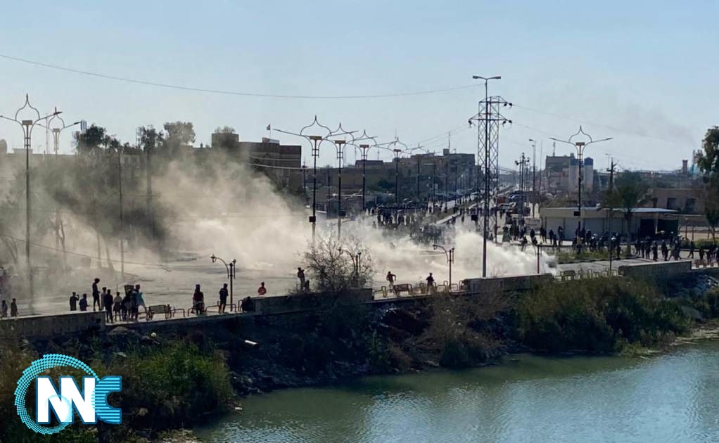 اصابة 8 محتجين وعناصر أمن بتجدد الصدامات في الناصرية