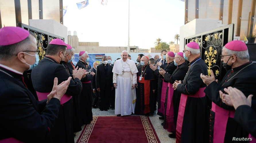 بابا الفاتيكان يعود إلى أربيل بعد زيارته نينوى
