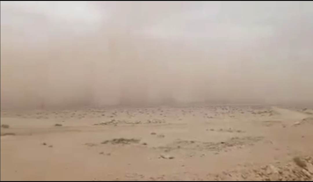بالفيديو.. العاصفة الترابية تصل محافظة النجف