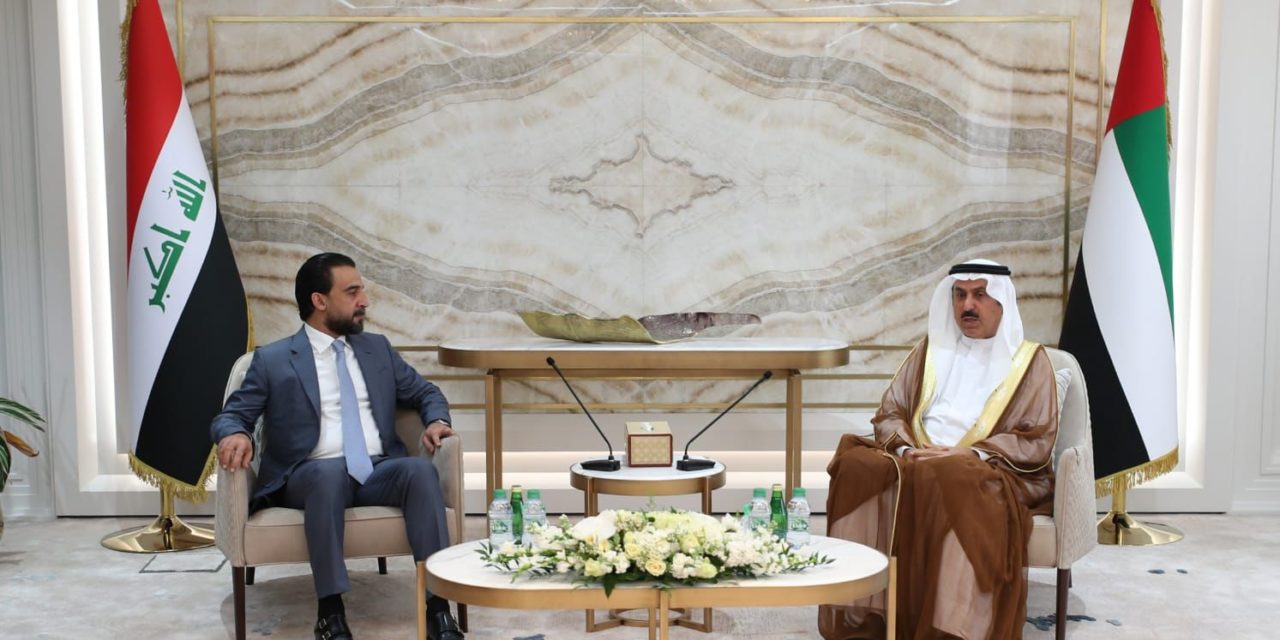 الحلبوسي يبحث مع نظيره الاماراتي تعزيز العلاقات البرلمانية بين البلدين
